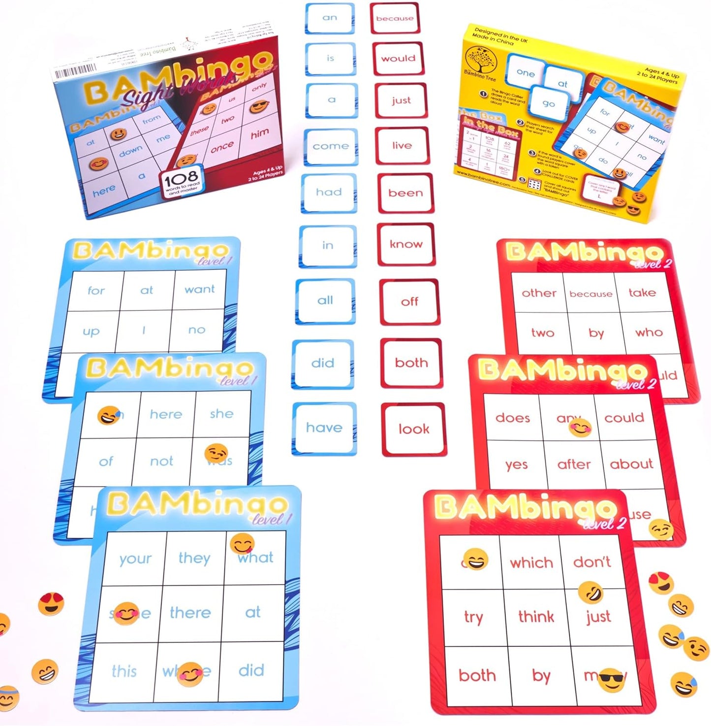 BAMbingo Sight Word Game - Level 1 & 2