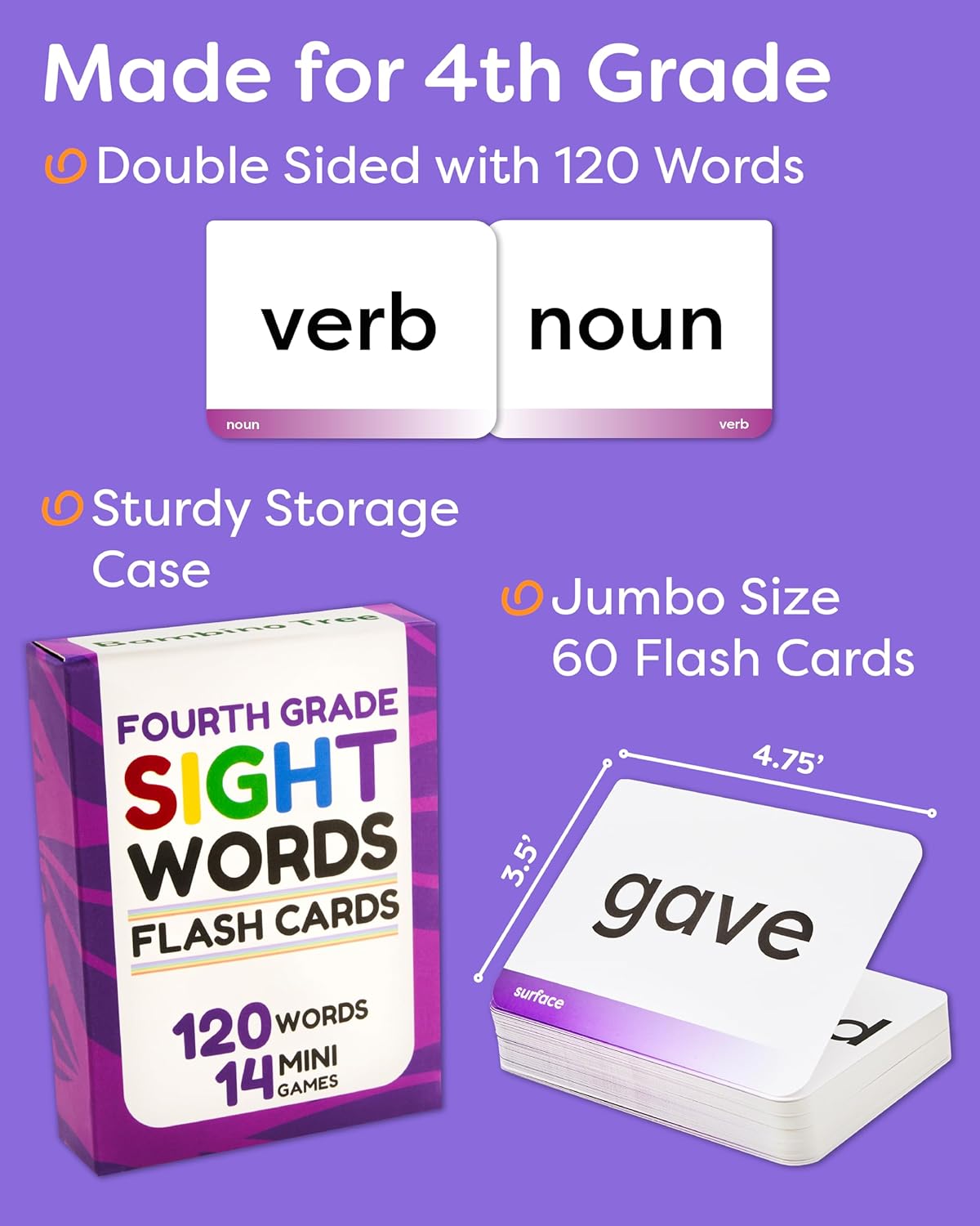 Sight Words Flash Cards - 4th Grade