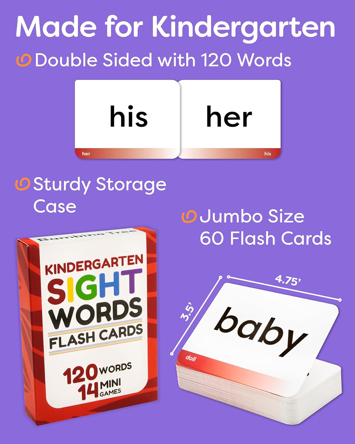 Sight Words Flash Cards - Kindergarten