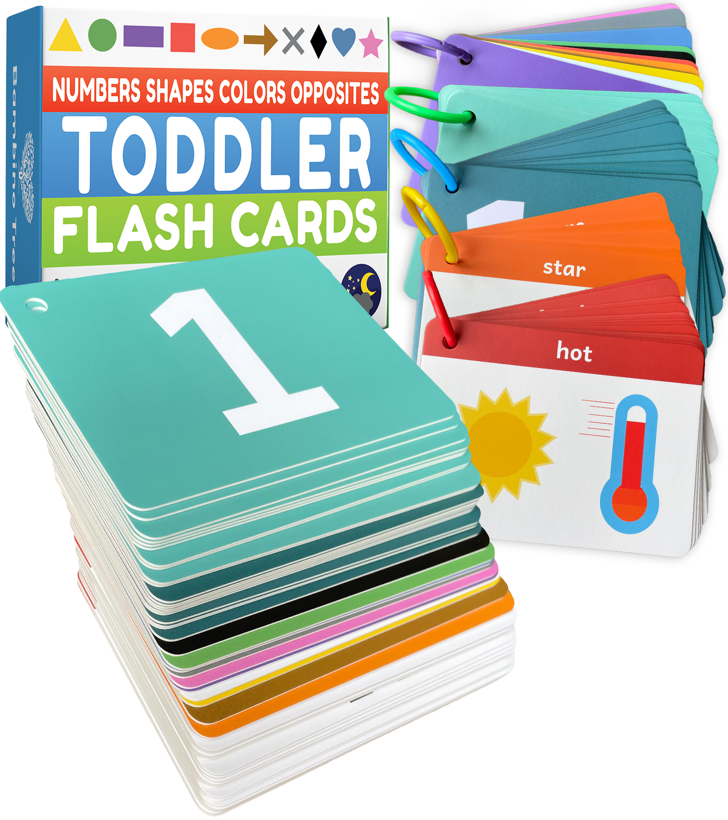 Toddler Flash Cards - Colors Numbers Shapes