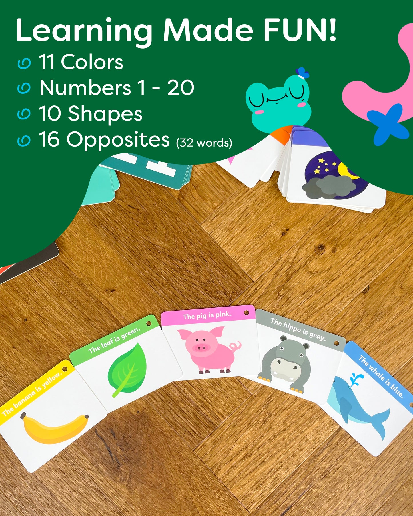 Toddler Flash Cards - Colors Numbers Shapes