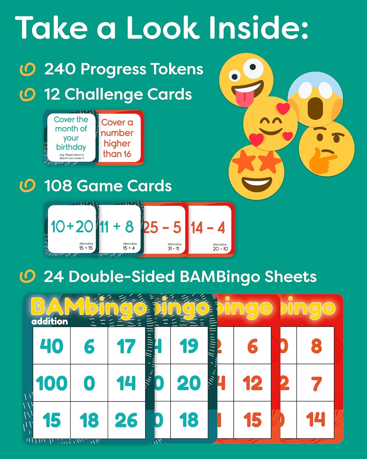 BAMBingo Addition & Subtraction - Grades 1-3