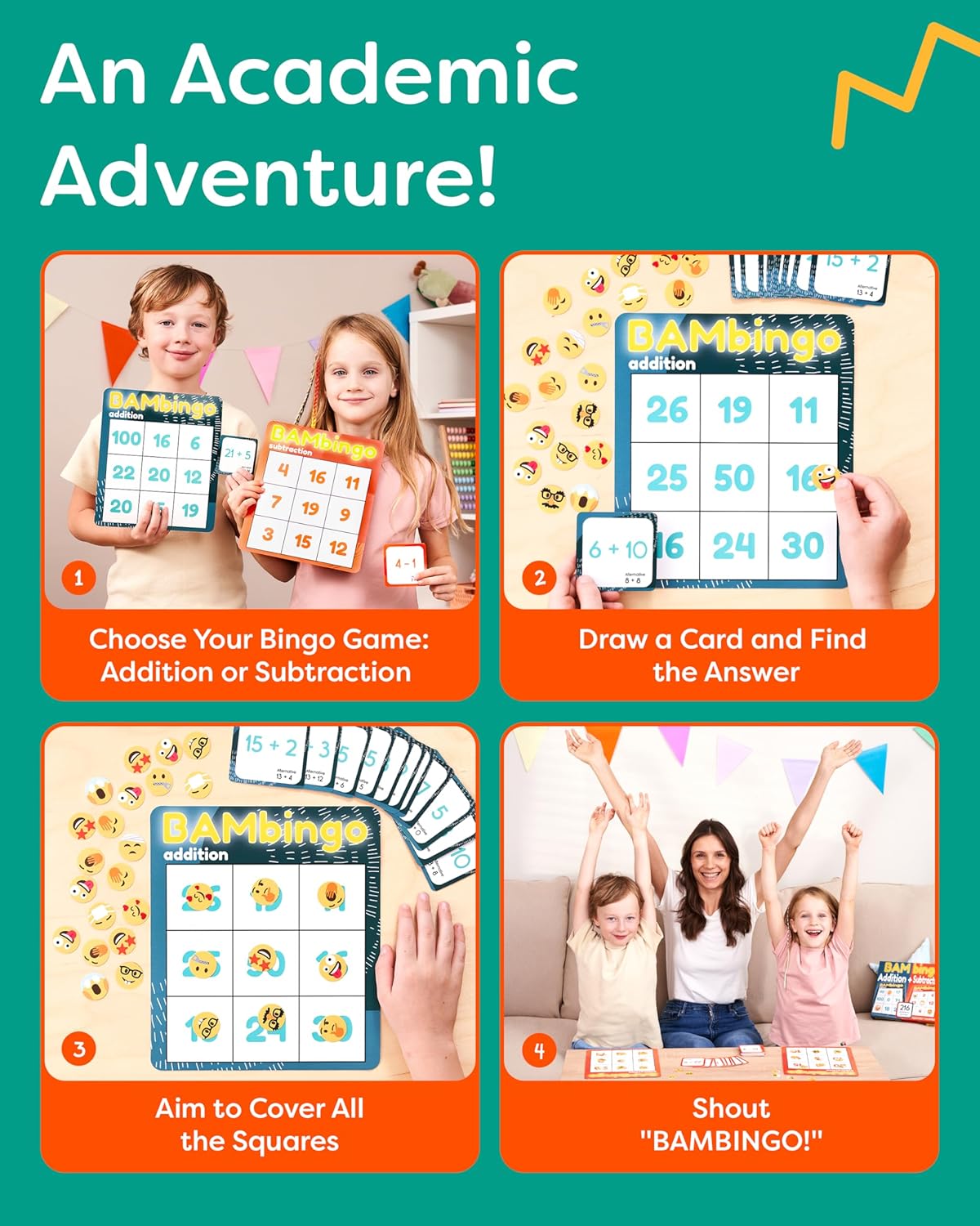 BAMBingo Addition & Subtraction - Grades 1-3