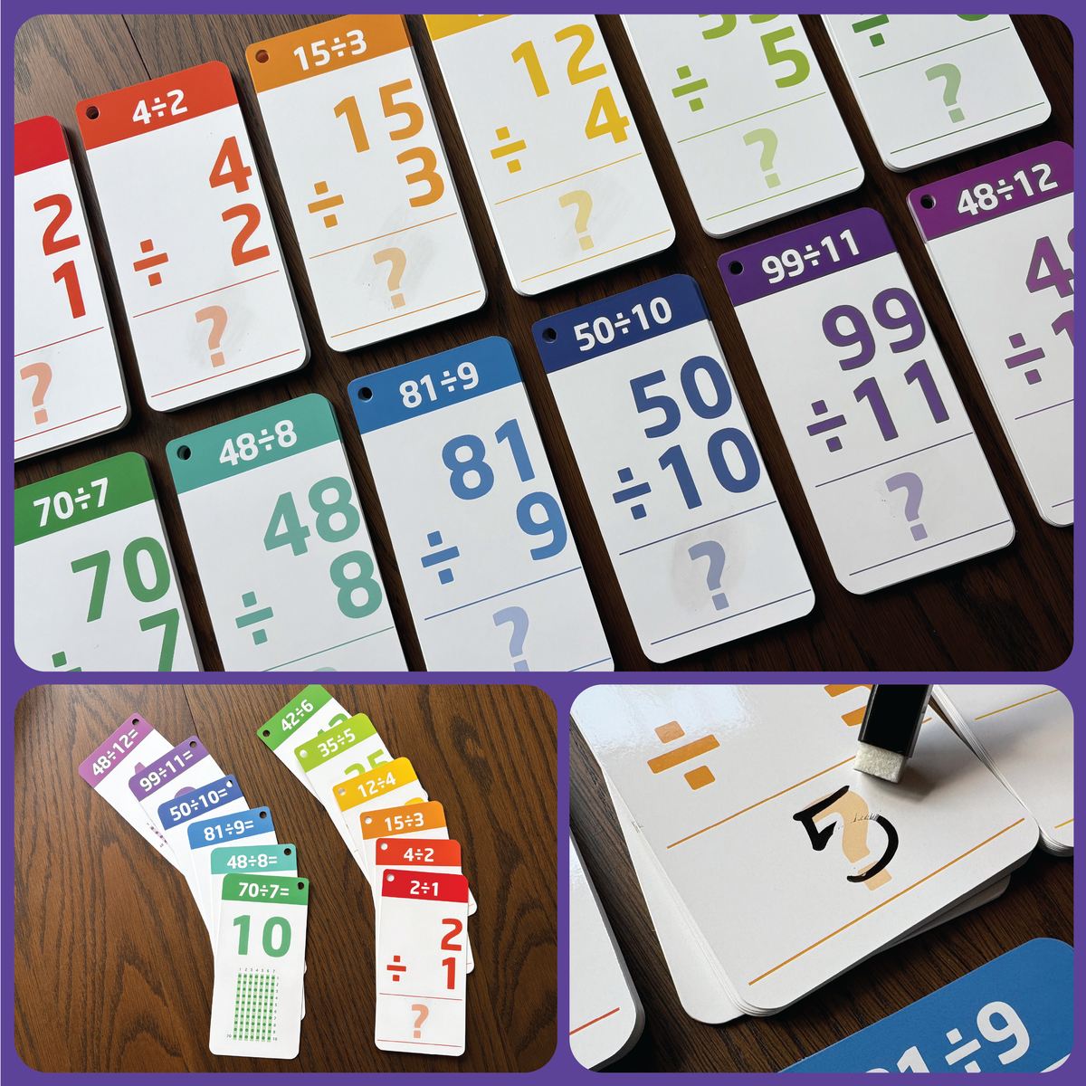 Division Flash Cards