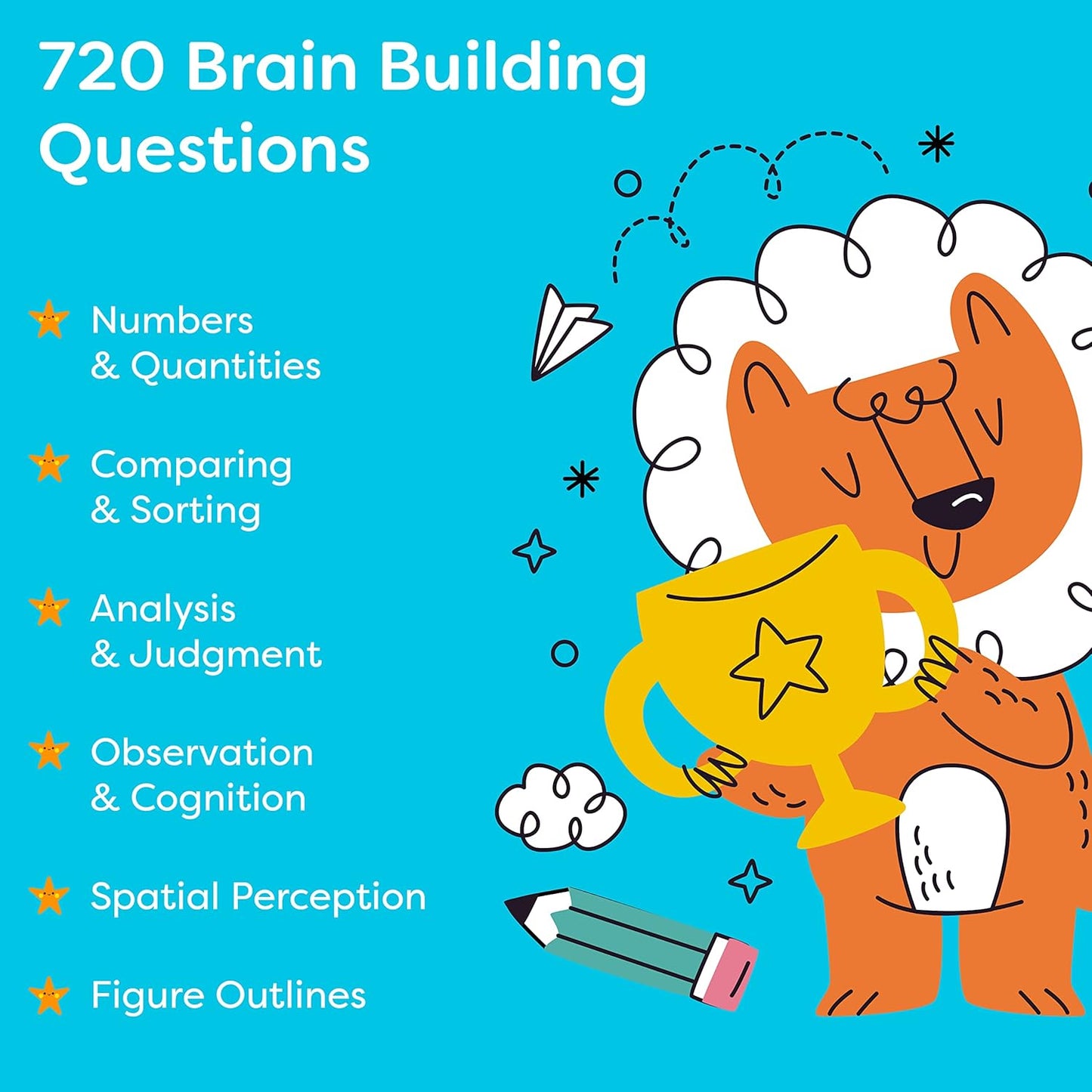 Kids Logic Learning Pad - Brain Teasers & Talking Cards, Ages 3-6