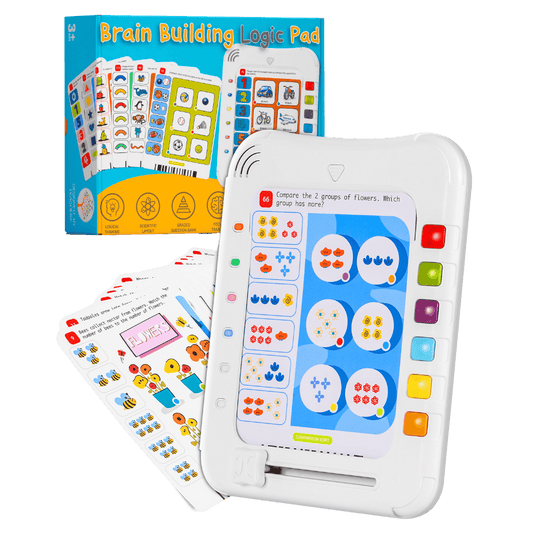 Kids Logic Learning Pad - Brain Teasers & Talking Cards, Ages 3-6