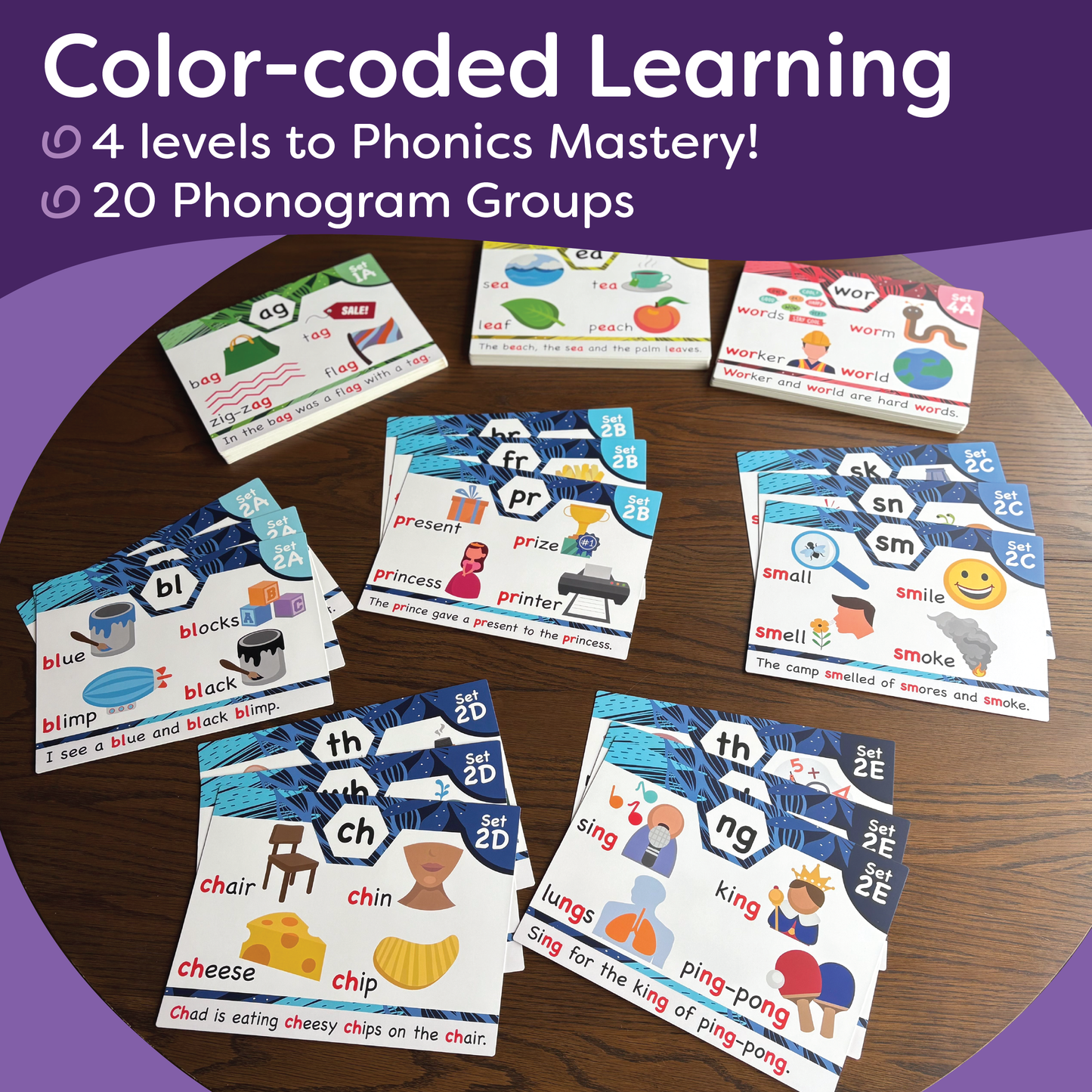 Jumbo Phonics Flash Cards