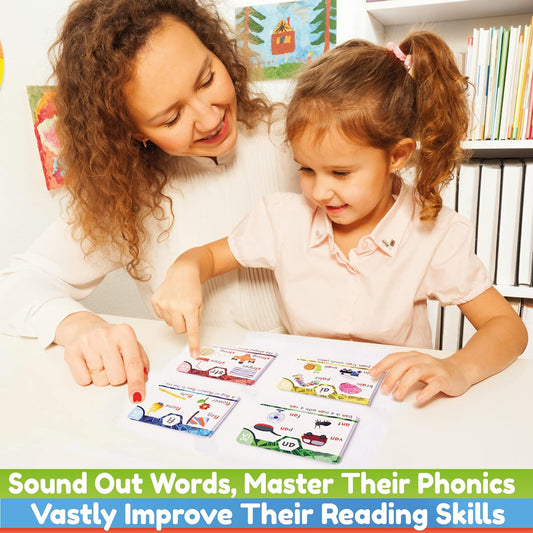 Phonics Flash Cards - Digraphs, Blends, Vowels, Ages 4-8