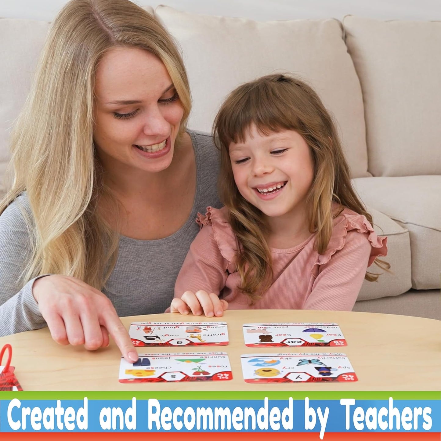 Phonics Flash Cards - Digraphs, Blends, Vowels, Ages 4-8