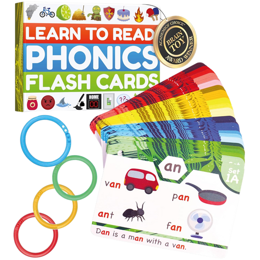 Phonics Flash Cards - Digraphs, Blends, Vowels, Ages 4-8