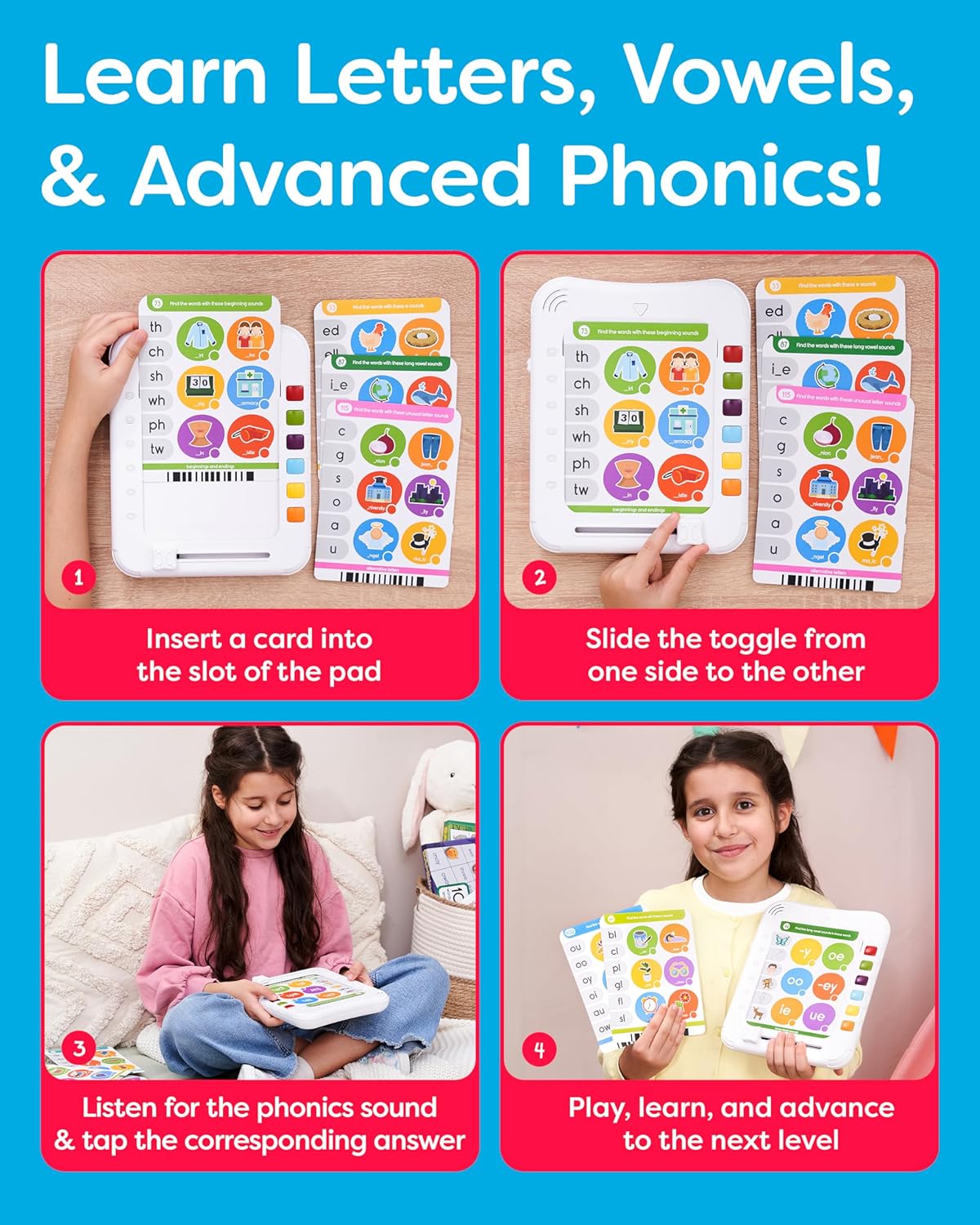 Phonics Learning Pad - Ages 5-11 - Vowels, Blends, Digraphs