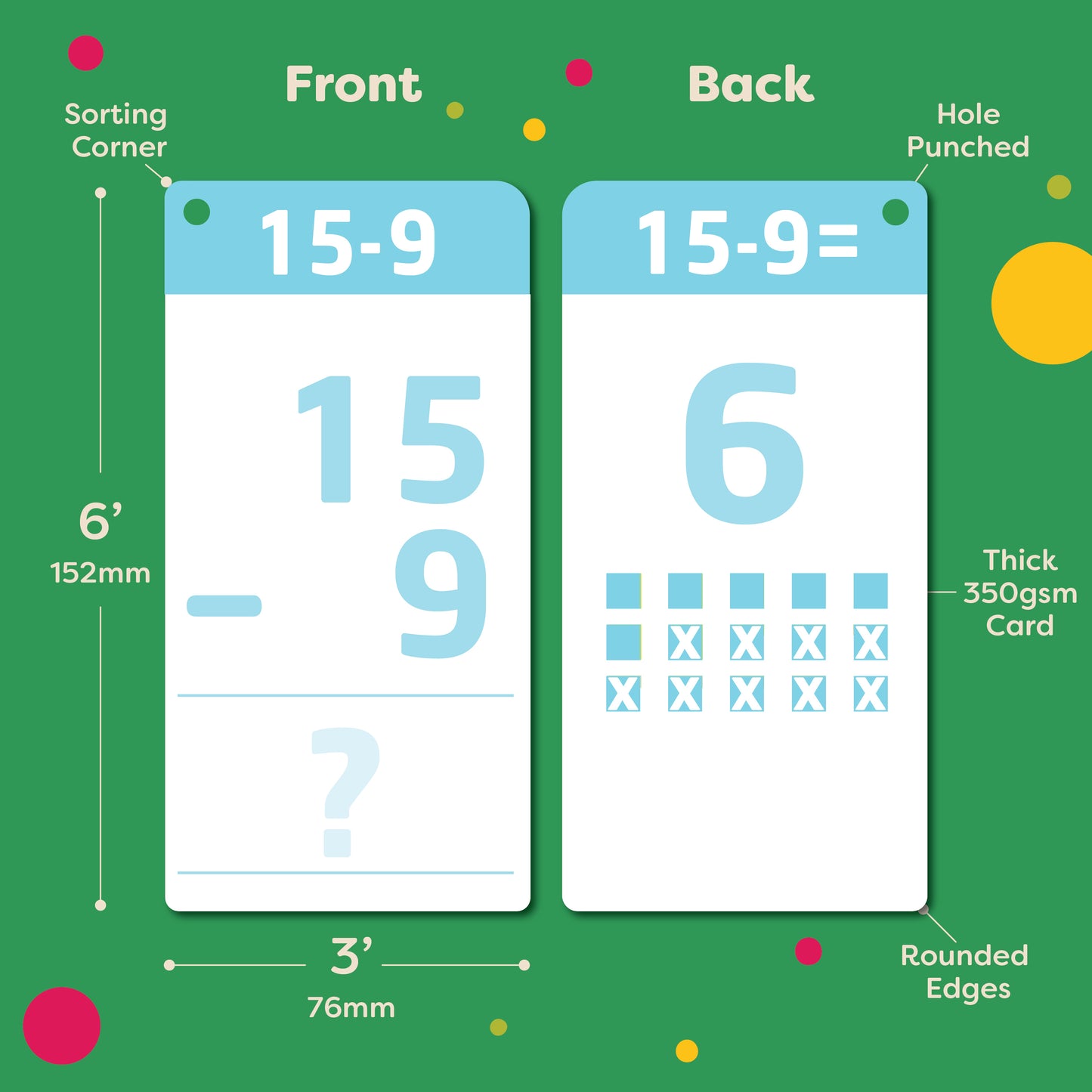 Subtraction Flash Cards