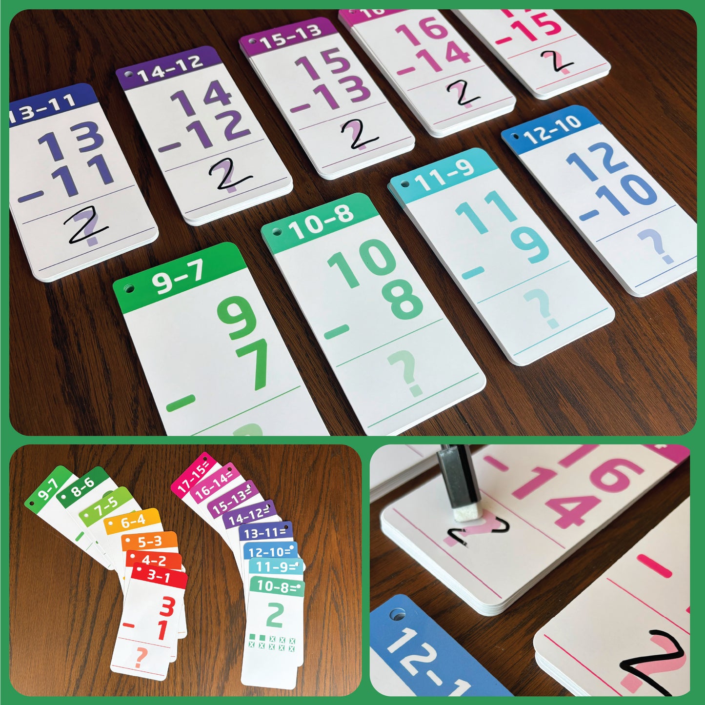Subtraction Flash Cards